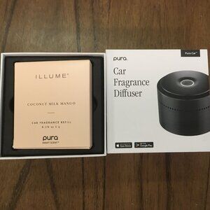 NEW Pura Black Car Fragrance Diffuser + Coconut Milk Mango Scent